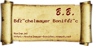 Büchelmayer Bonifác névjegykártya